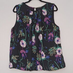 Women's Liz Claiborne Career Sleeveless Floral Blouse Size Large